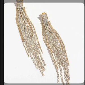 Chic Gold and Silver Tassel Earrings ADHARA / NWT / SOLD OUT $78